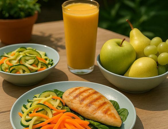 Recetas rápidas bajas en histamina para el verano. RecetasBajasEnHistamina,DietaBajaEnHistamina,SIBO,VeranoSaludable,AlimentaciónConsciente,SaludDigestiva, MyPersonalDietConsulting, BienestarIntestinal, MenúSinHistamina