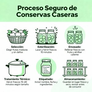 conservas caseras, seguridad alimentaria, APPCC, pH alimentos, esterilización, almacenamiento seguro, botulismo, higiene alimentaria, alimentos en conserva, My Personal Diet Consulting, consultoría alimentaria, inocuidad, autocontrol sanitario, trazabilidad