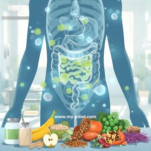 microbiota intestinal, microbioma, probióticos naturales, alimentación consciente, salud intestinal, equilibrio digestivo, prebióticos, flora intestinal, nutrición funcional, bienestar digestivo, alimentos fermentados, defensa inmunitaria, hábitos saludables, digestión saludable, consulta nutricional personalizada, My Personal Diet Consulting