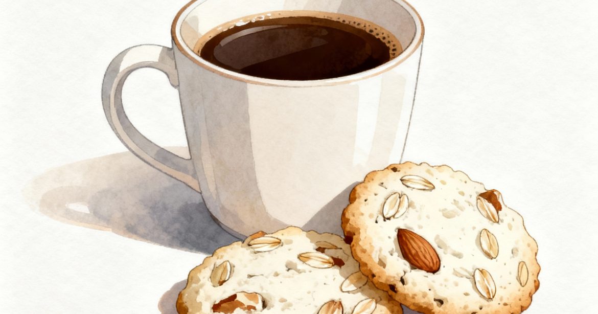 Galletas caseras saludables en plato con gajos de naranja y especias, celebrando el Día de la Galleta de forma consciente