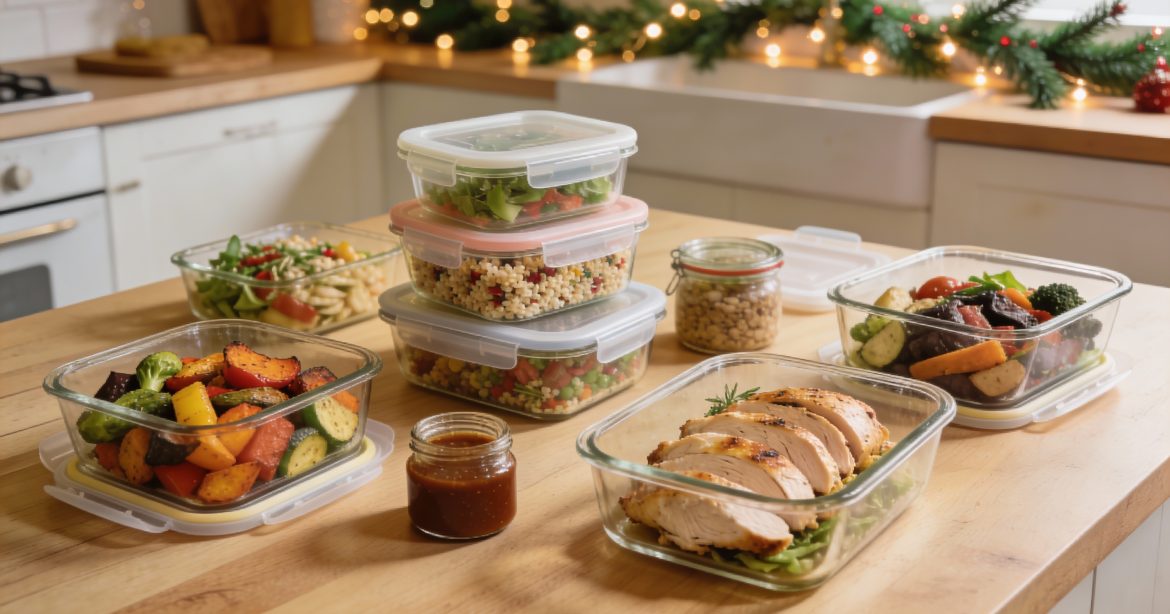 batch cooking festivo, batch cooking fin de año, menús equilibrados, seguridad alimentaria, sistema APPCC, alimentación saludable en fiestas