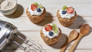 Cupcakes integrales, cupcake saludable, receta integral, día del cupcake, repostería saludable, postre bajo en azúcar, cupcake con yogur, alimentación consciente, nutrición y bienestar, recetas My Personal Diet Consulting