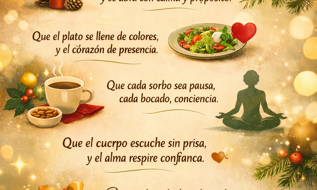 “Comparte tu deseo saludable para 2026” con el hashtag #ComparteTuDeseoSaludable y el logotipo de la marca, cerrando con una sensación de armonía, inspiración y propósito saludable.