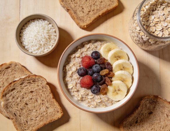 cereales integrales, beneficios cereales integrales, cómo identificar cereal integral etiqueta, pan integral de verdad, porciones cereales integrales, fibra y salud digestiva, alimentación saludable, etiquetado nutricional integral