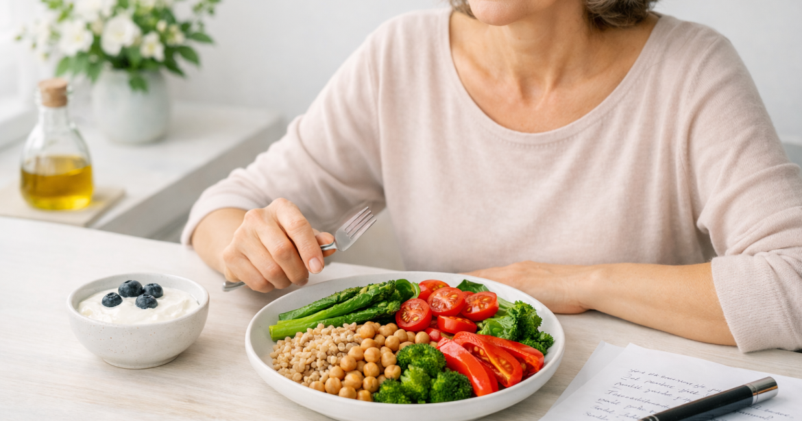 microbiota intestinal, envejecimiento saludable, salud digestiva, alimentación para mayores, probióticos, prebióticos, fibra dietética, inflamación de bajo grado, nutrición clínica, salud intestinal