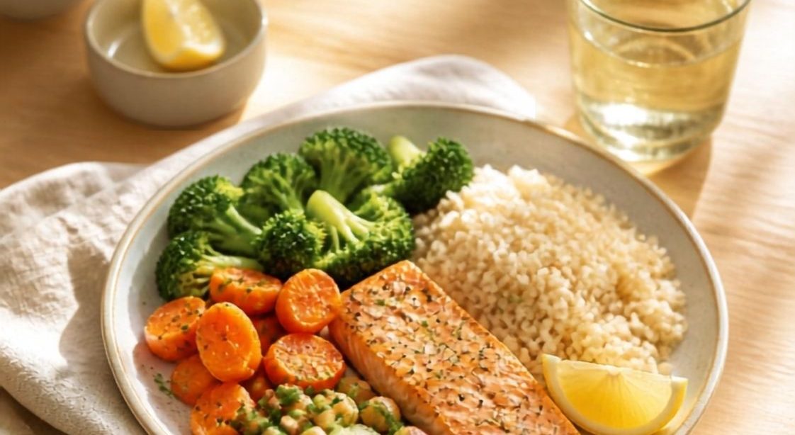 Nutrición en diabetes tipo 2 sin dieta estricta con plato equilibrado