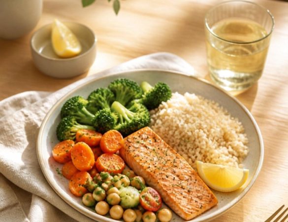 Nutrición en diabetes tipo 2 sin dieta estricta con plato equilibrado