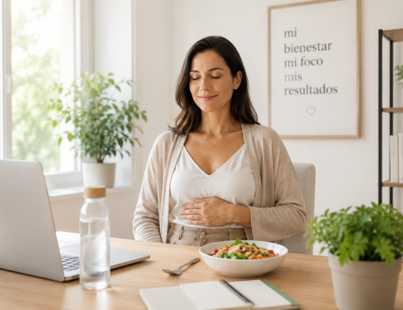 microbiota intestino irritable vuelta trabajo salud digestiva mujer